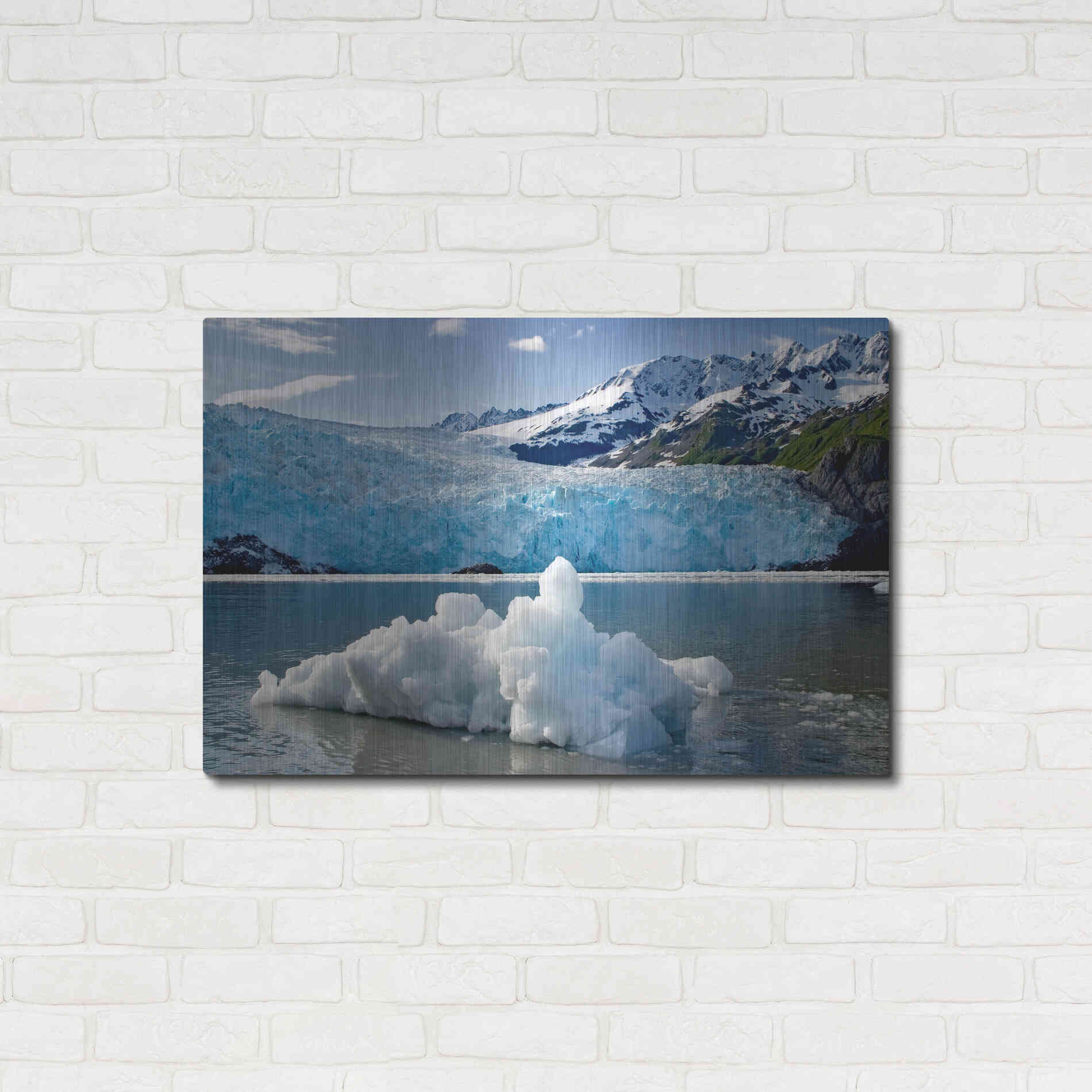 Luxe Metal Art 'Iceburg' by Mike Jones, Metal Wall Art,36x24