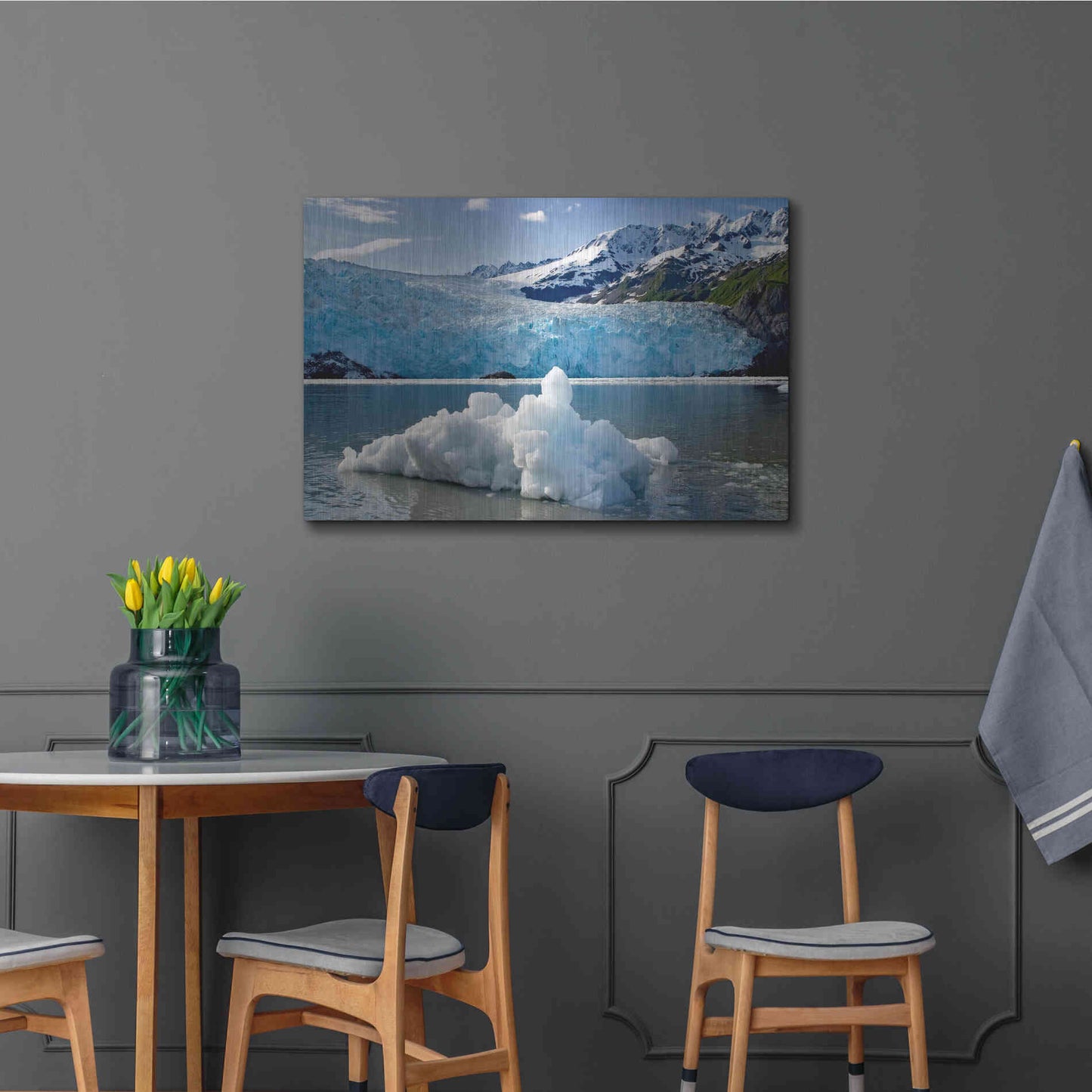 Luxe Metal Art 'Iceburg' by Mike Jones, Metal Wall Art,36x24