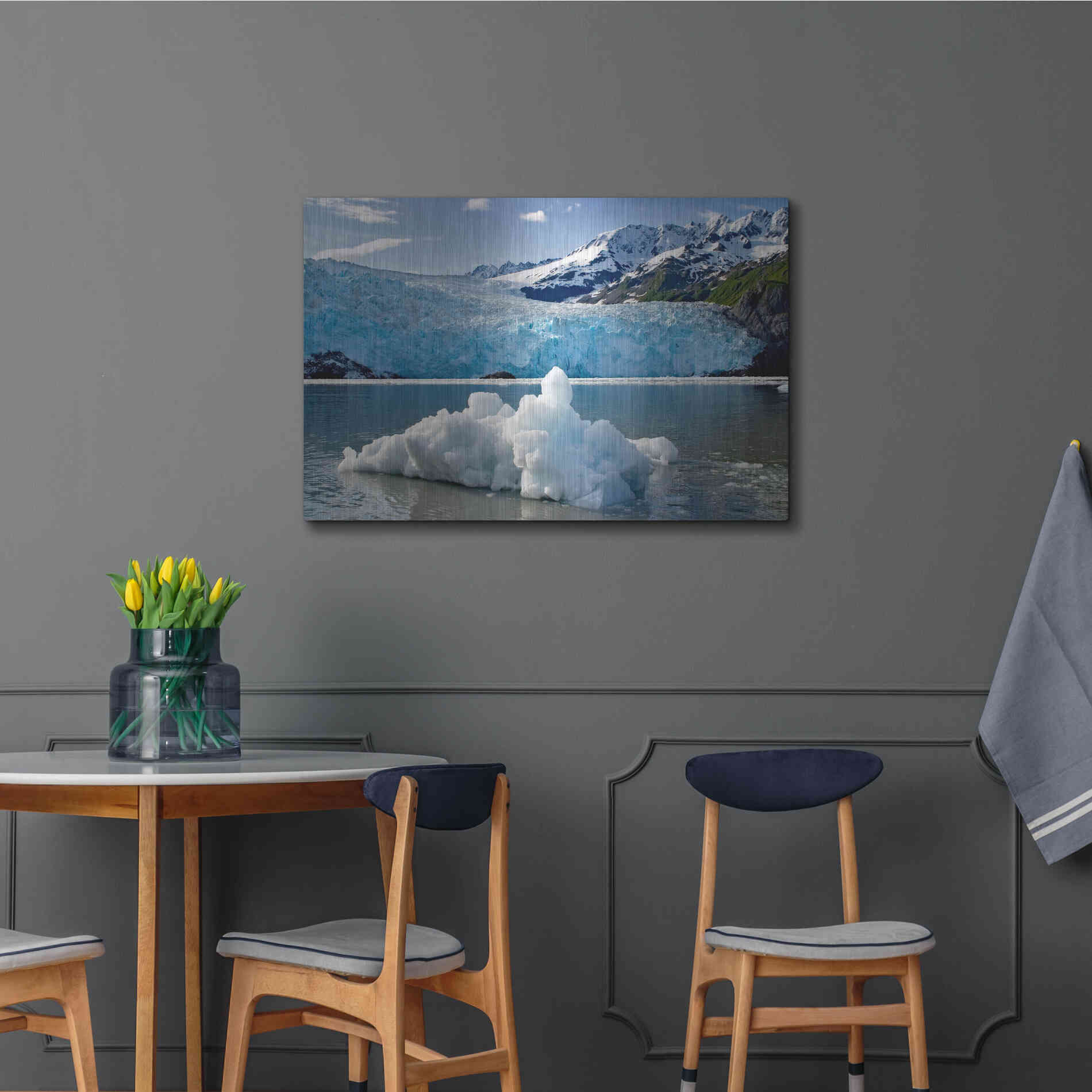 Luxe Metal Art 'Iceburg' by Mike Jones, Metal Wall Art,36x24
