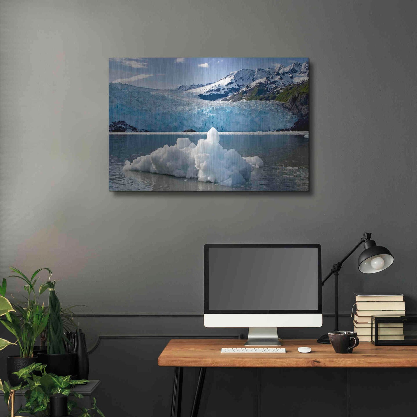 Luxe Metal Art 'Iceburg' by Mike Jones, Metal Wall Art,36x24