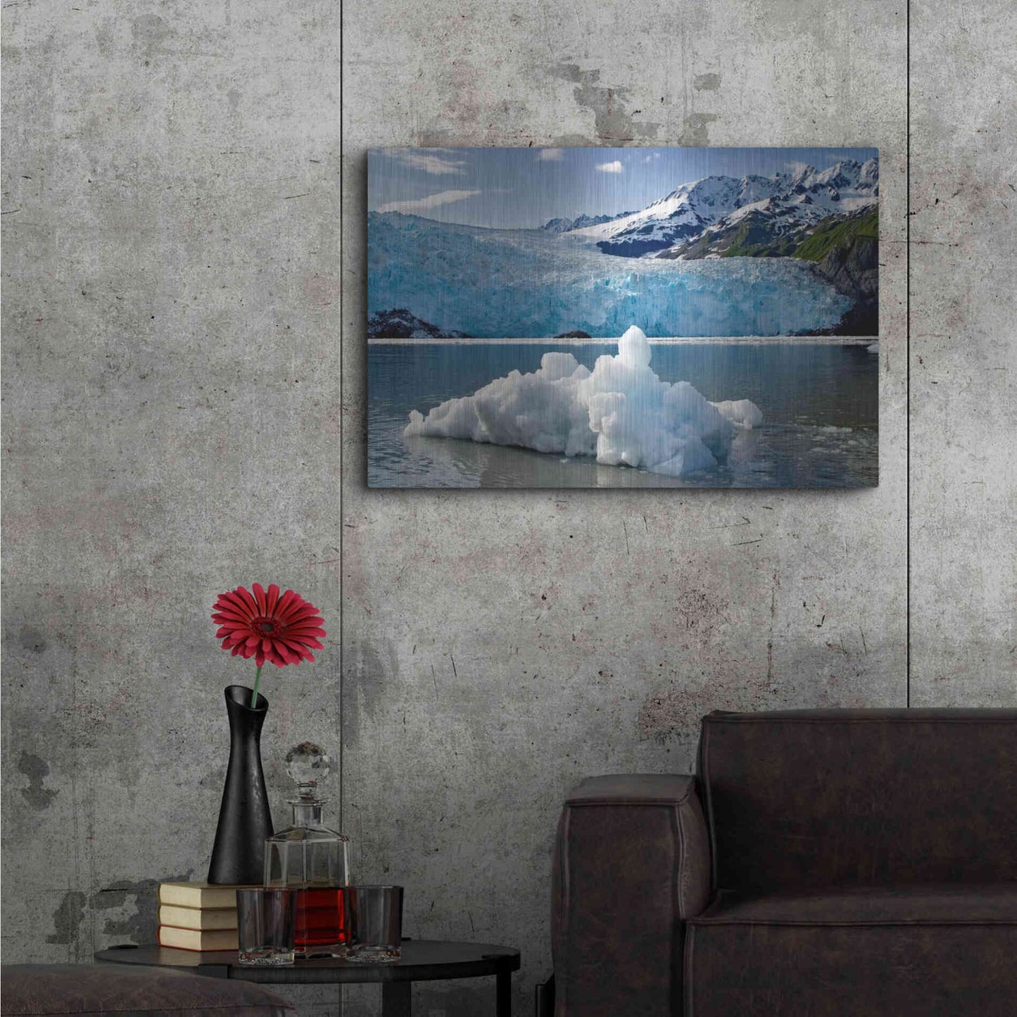 Luxe Metal Art 'Iceburg' by Mike Jones, Metal Wall Art,36x24