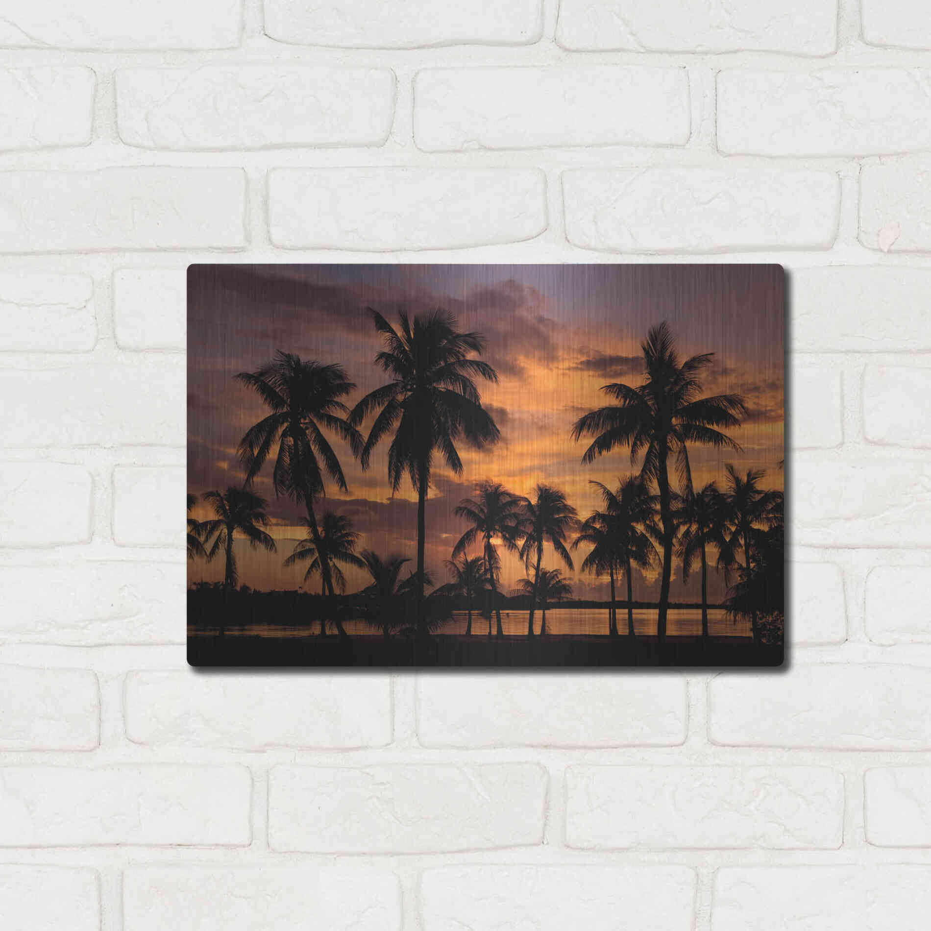 Luxe Metal Art 'Marathon Key Sunset' by Mike Jones, Metal Wall Art,16x12