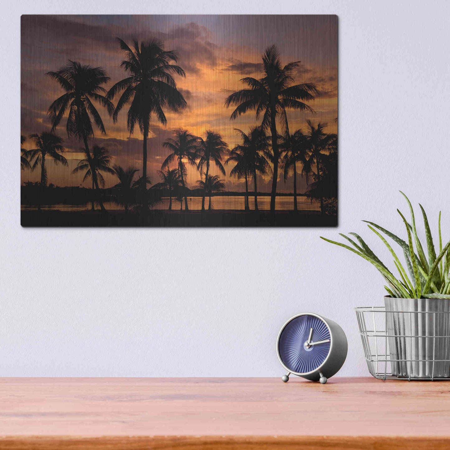 Luxe Metal Art 'Marathon Key Sunset' by Mike Jones, Metal Wall Art,16x12