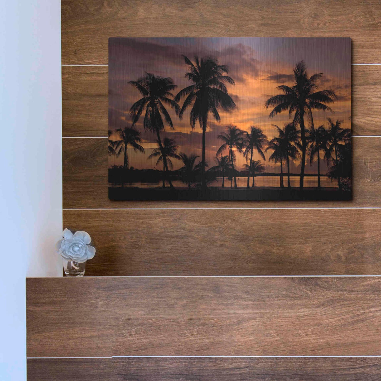 Luxe Metal Art 'Marathon Key Sunset' by Mike Jones, Metal Wall Art,16x12