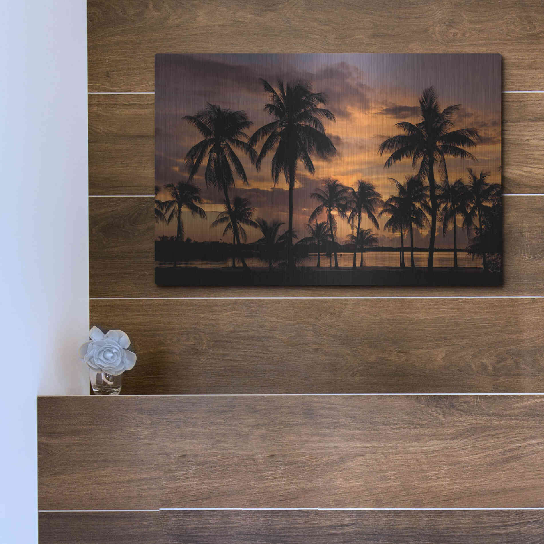 Luxe Metal Art 'Marathon Key Sunset' by Mike Jones, Metal Wall Art,16x12