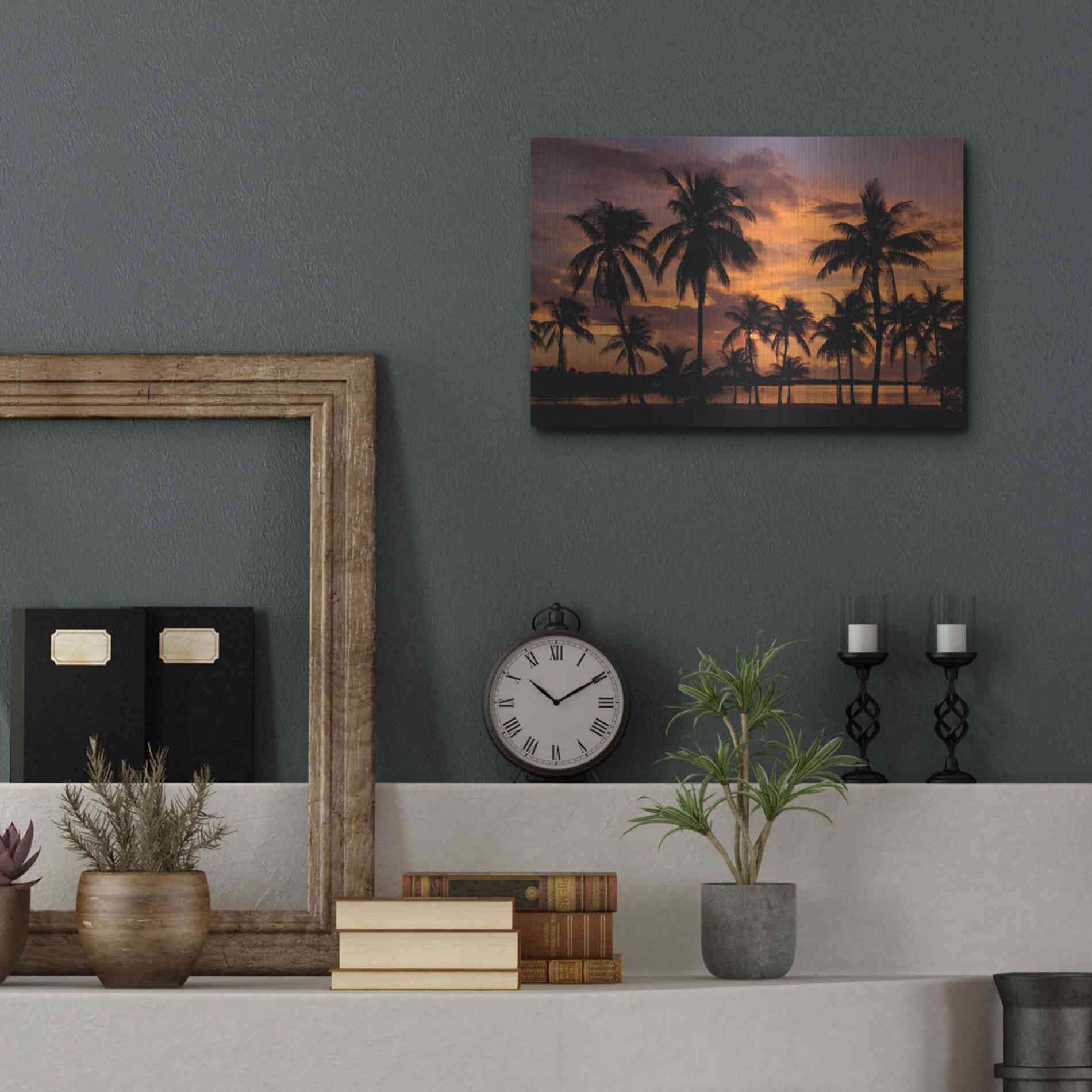 Luxe Metal Art 'Marathon Key Sunset' by Mike Jones, Metal Wall Art,16x12