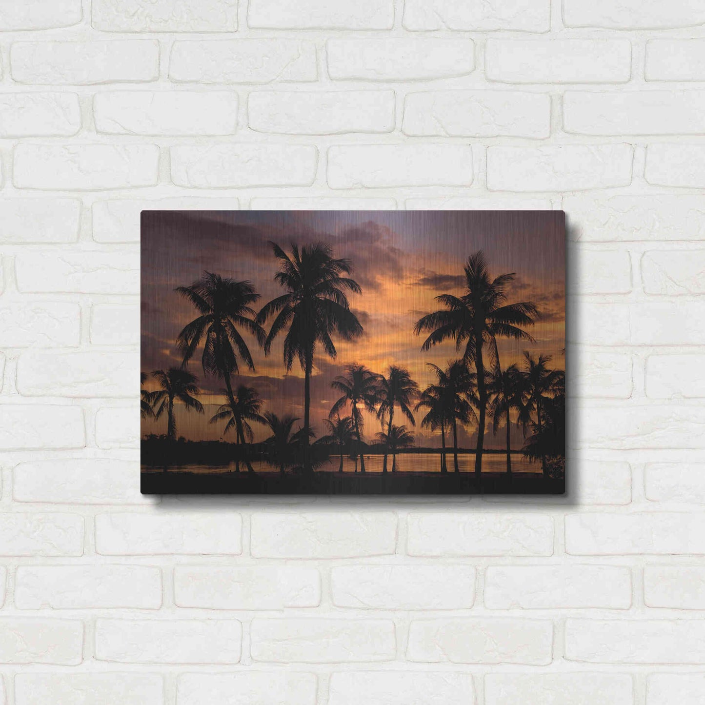 Luxe Metal Art 'Marathon Key Sunset' by Mike Jones, Metal Wall Art,24x16