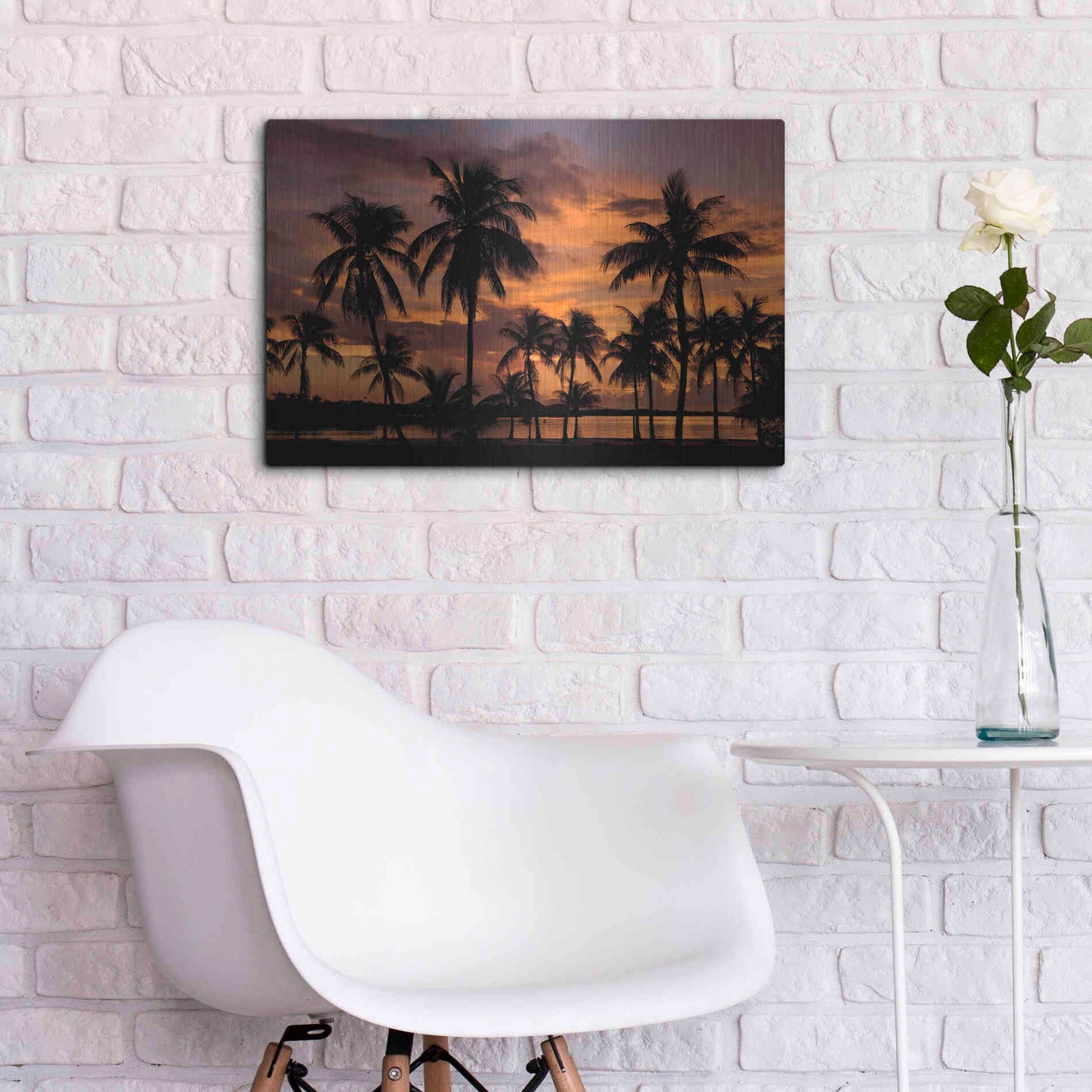 Luxe Metal Art 'Marathon Key Sunset' by Mike Jones, Metal Wall Art,24x16