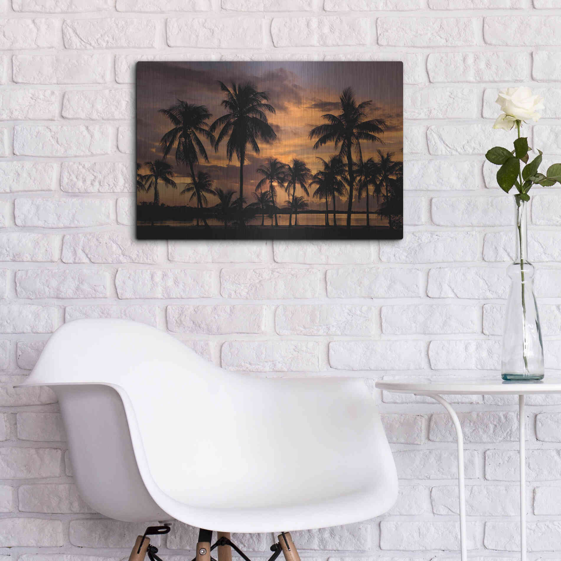 Luxe Metal Art 'Marathon Key Sunset' by Mike Jones, Metal Wall Art,24x16