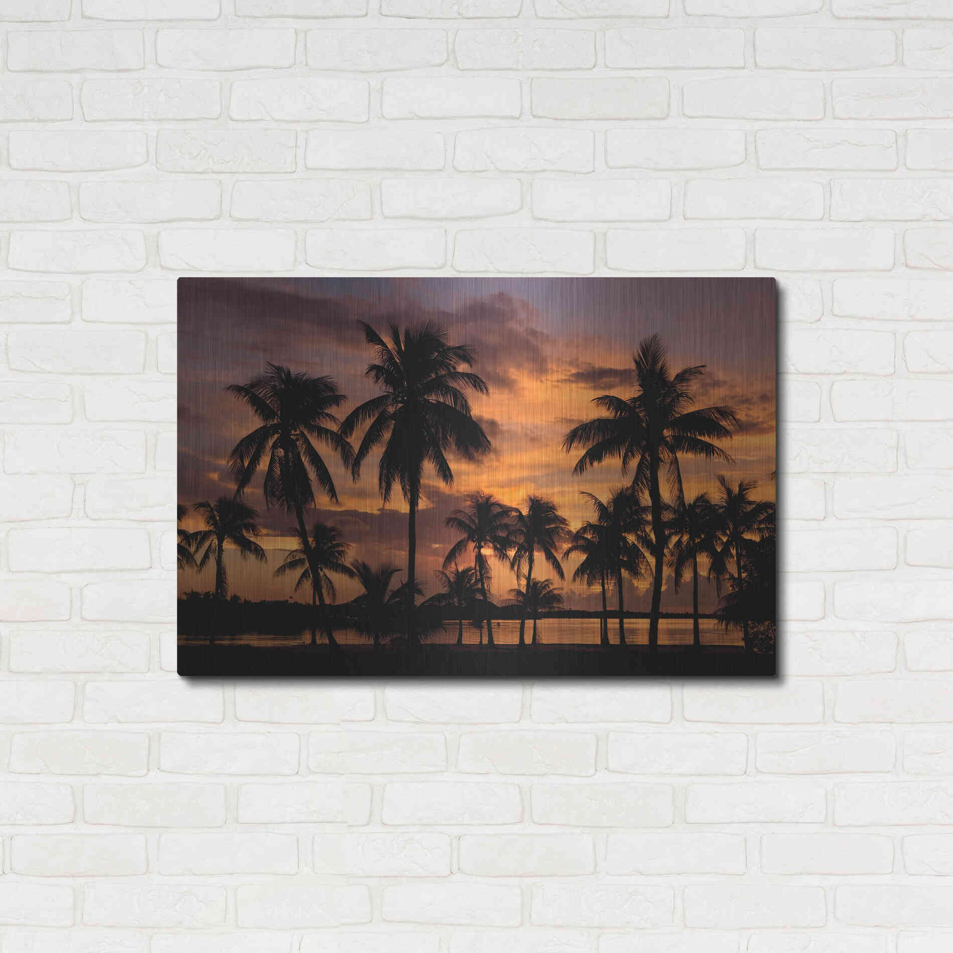 Luxe Metal Art 'Marathon Key Sunset' by Mike Jones, Metal Wall Art,36x24