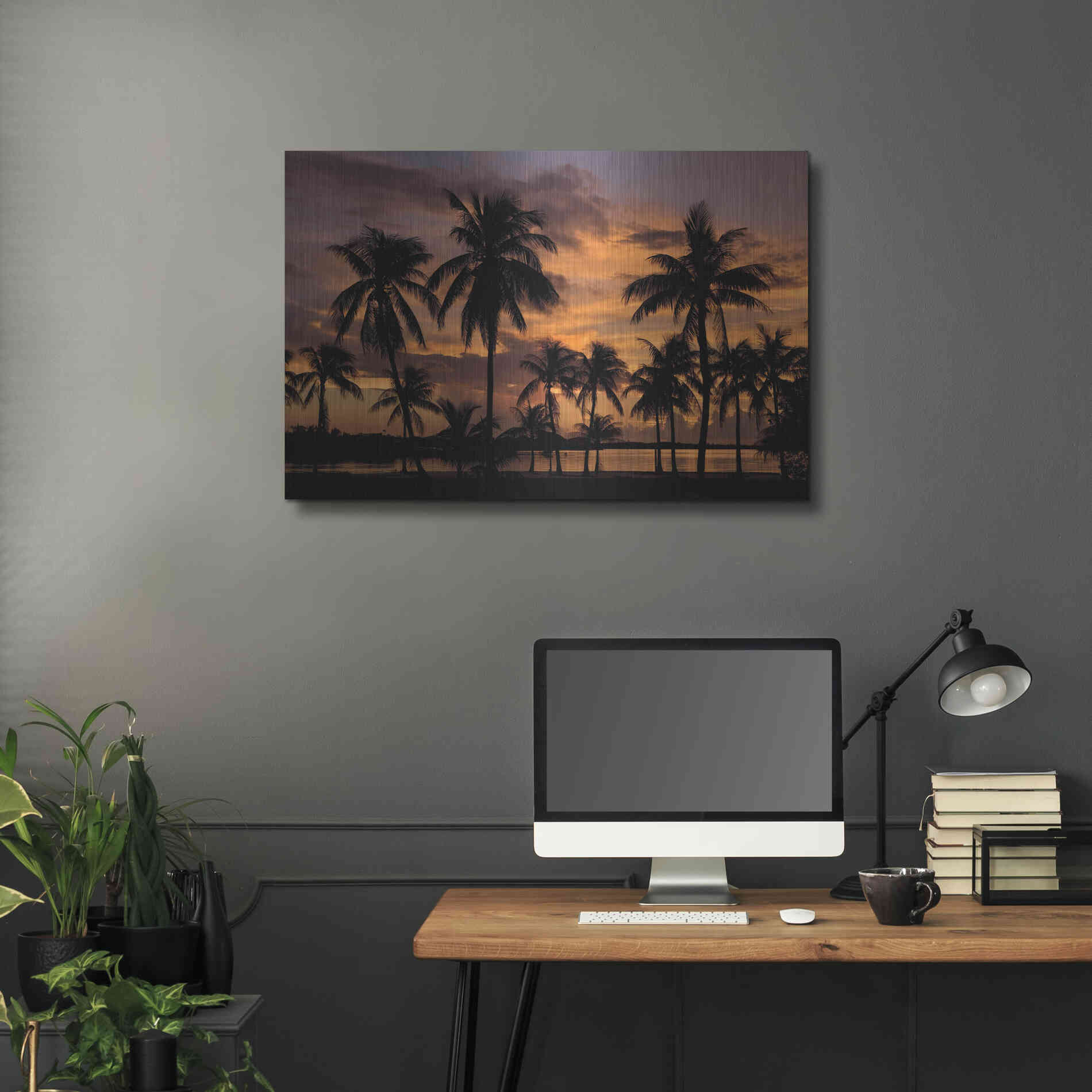 Luxe Metal Art 'Marathon Key Sunset' by Mike Jones, Metal Wall Art,36x24