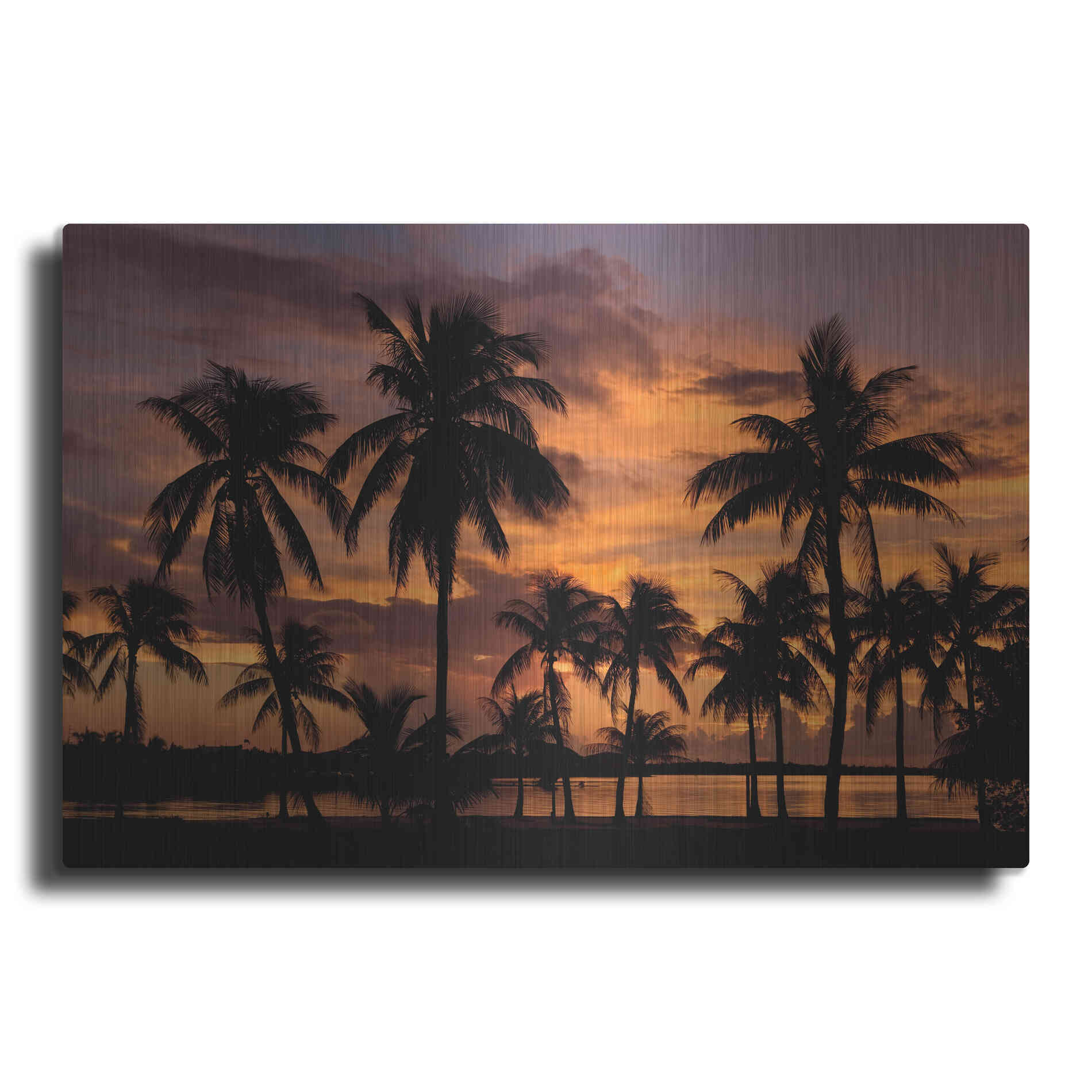 Luxe Metal Art 'Marathon Key Sunset' by Mike Jones, Metal Wall Art