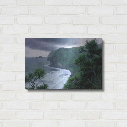 Luxe Metal Art 'Pololu Valley' by Mike Jones, Metal Wall Art,24x16