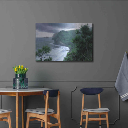 Luxe Metal Art 'Pololu Valley' by Mike Jones, Metal Wall Art,36x24