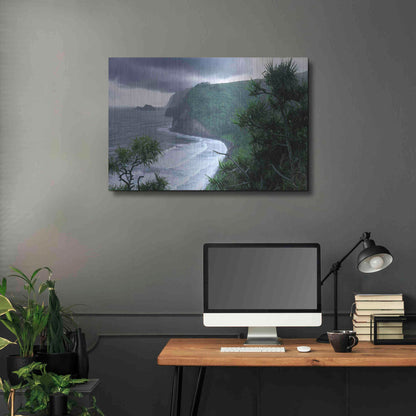 Luxe Metal Art 'Pololu Valley' by Mike Jones, Metal Wall Art,36x24