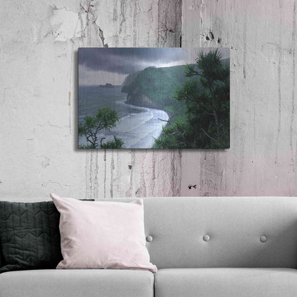 Luxe Metal Art 'Pololu Valley' by Mike Jones, Metal Wall Art,36x24