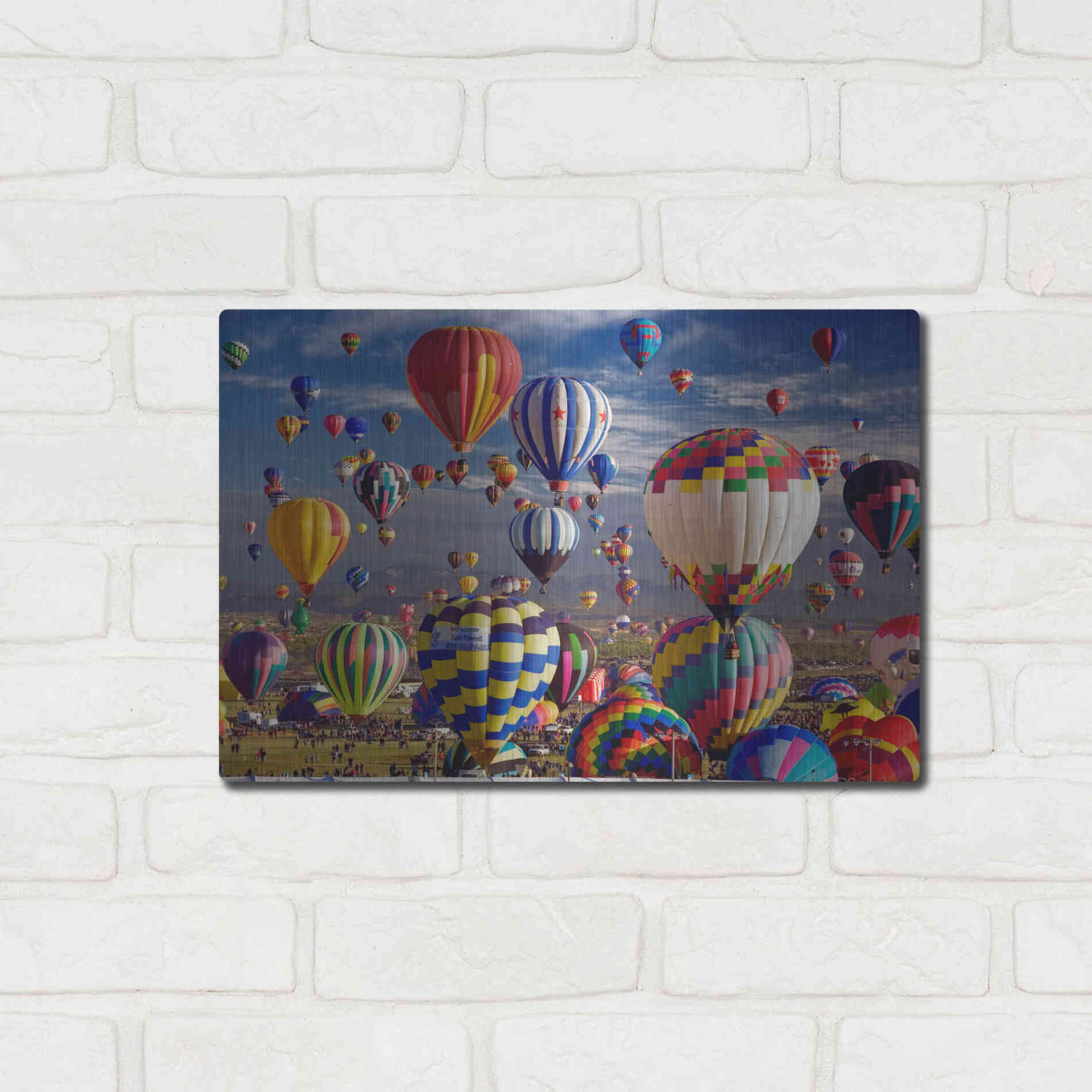 Luxe Metal Art 'Saturday Th' by Mike Jones, Metal Wall Art,16x12