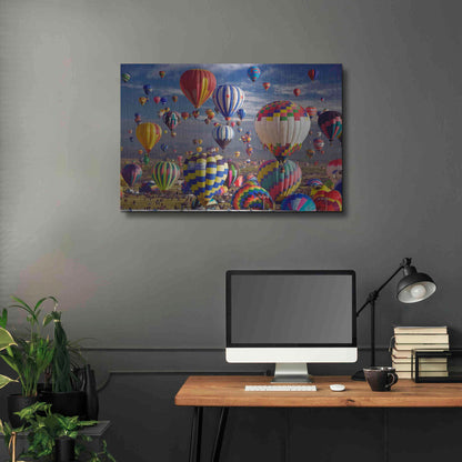 Luxe Metal Art 'Saturday Th' by Mike Jones, Metal Wall Art,36x24