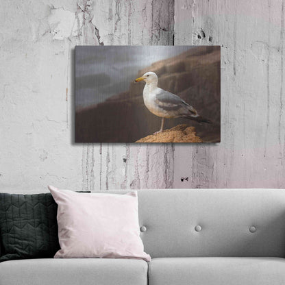 Luxe Metal Art 'Seagull' by Mike Jones, Metal Wall Art,36x24