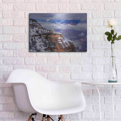 Luxe Metal Art 'Storm Clouds Mather Point' by Mike Jones, Metal Wall Art,24x16