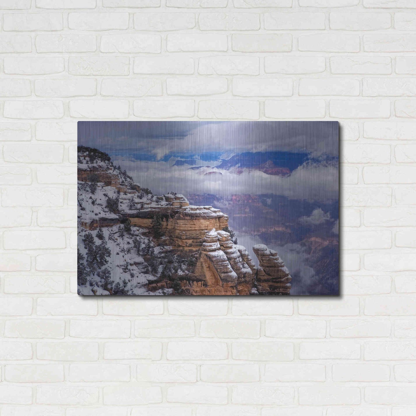 Luxe Metal Art 'Storm Clouds Mather Point' by Mike Jones, Metal Wall Art,36x24