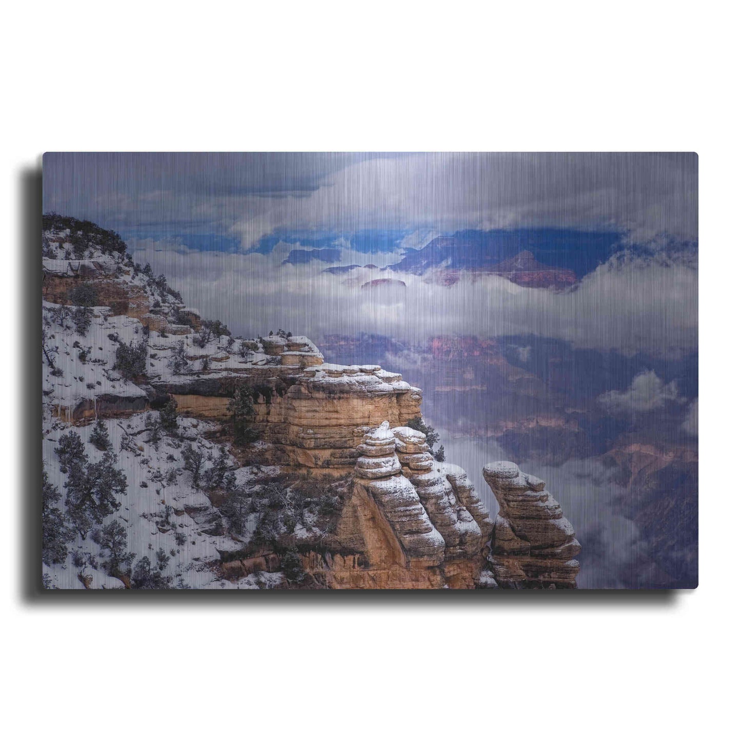 Luxe Metal Art 'Storm Clouds Mather Point' by Mike Jones, Metal Wall Art
