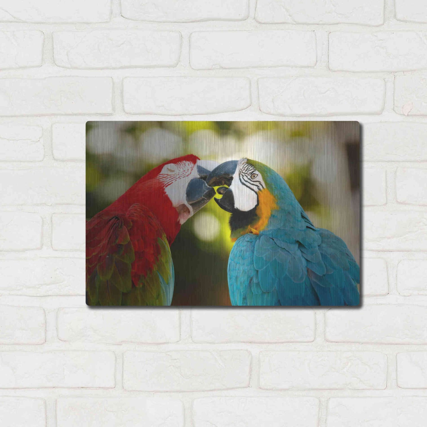 Luxe Metal Art 'The Kiss' by Mike Jones, Metal Wall Art,16x12