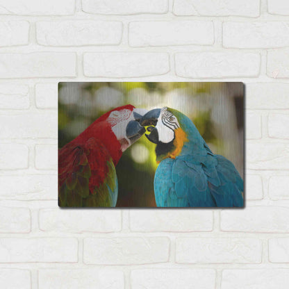 Luxe Metal Art 'The Kiss' by Mike Jones, Metal Wall Art,16x12