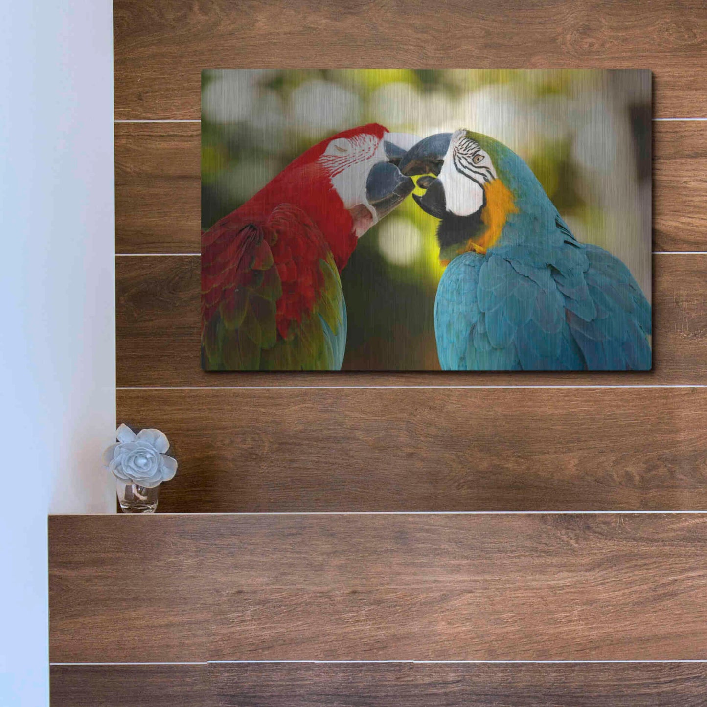 Luxe Metal Art 'The Kiss' by Mike Jones, Metal Wall Art,16x12