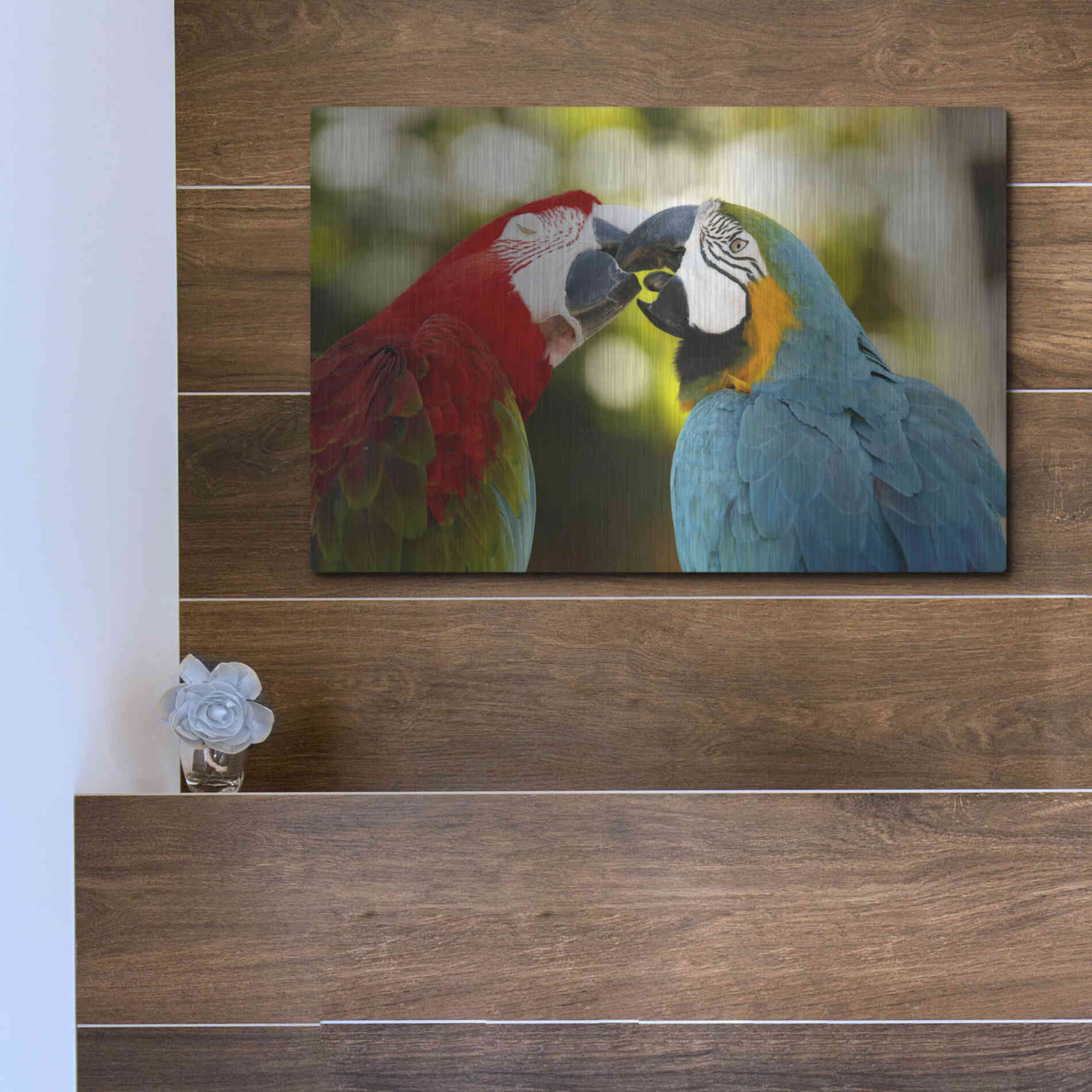 Luxe Metal Art 'The Kiss' by Mike Jones, Metal Wall Art,16x12