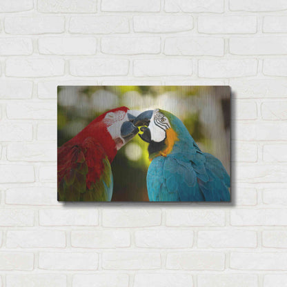 Luxe Metal Art 'The Kiss' by Mike Jones, Metal Wall Art,24x16