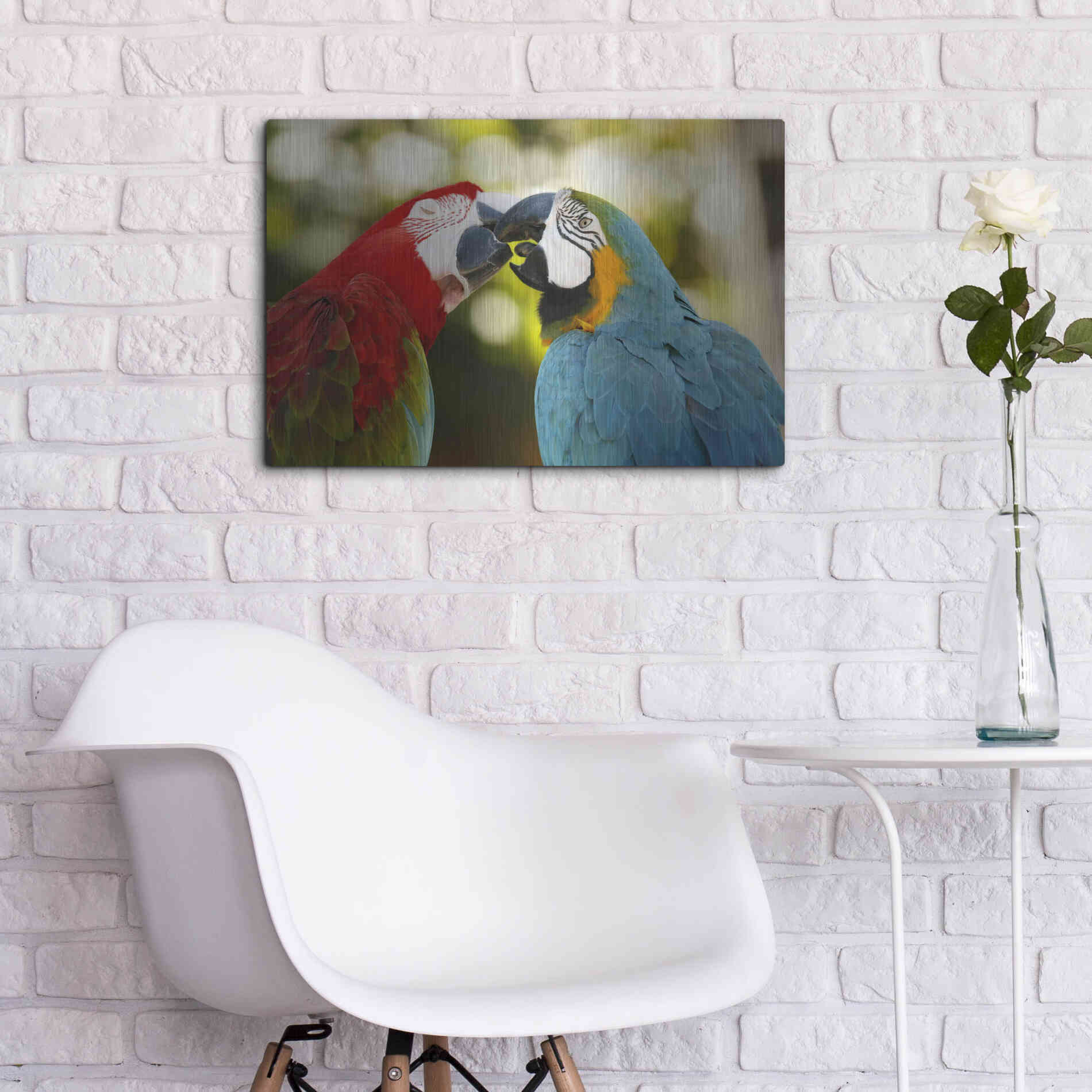 Luxe Metal Art 'The Kiss' by Mike Jones, Metal Wall Art,24x16