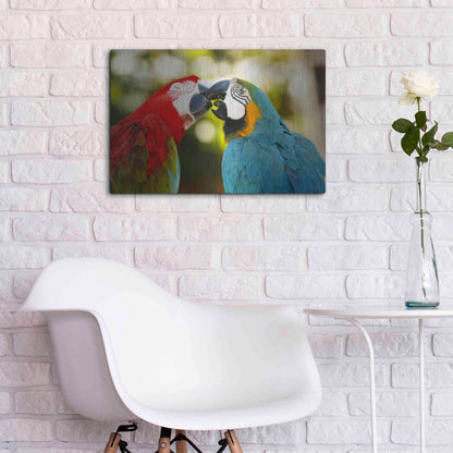 Luxe Metal Art 'The Kiss' by Mike Jones, Metal Wall Art,24x16