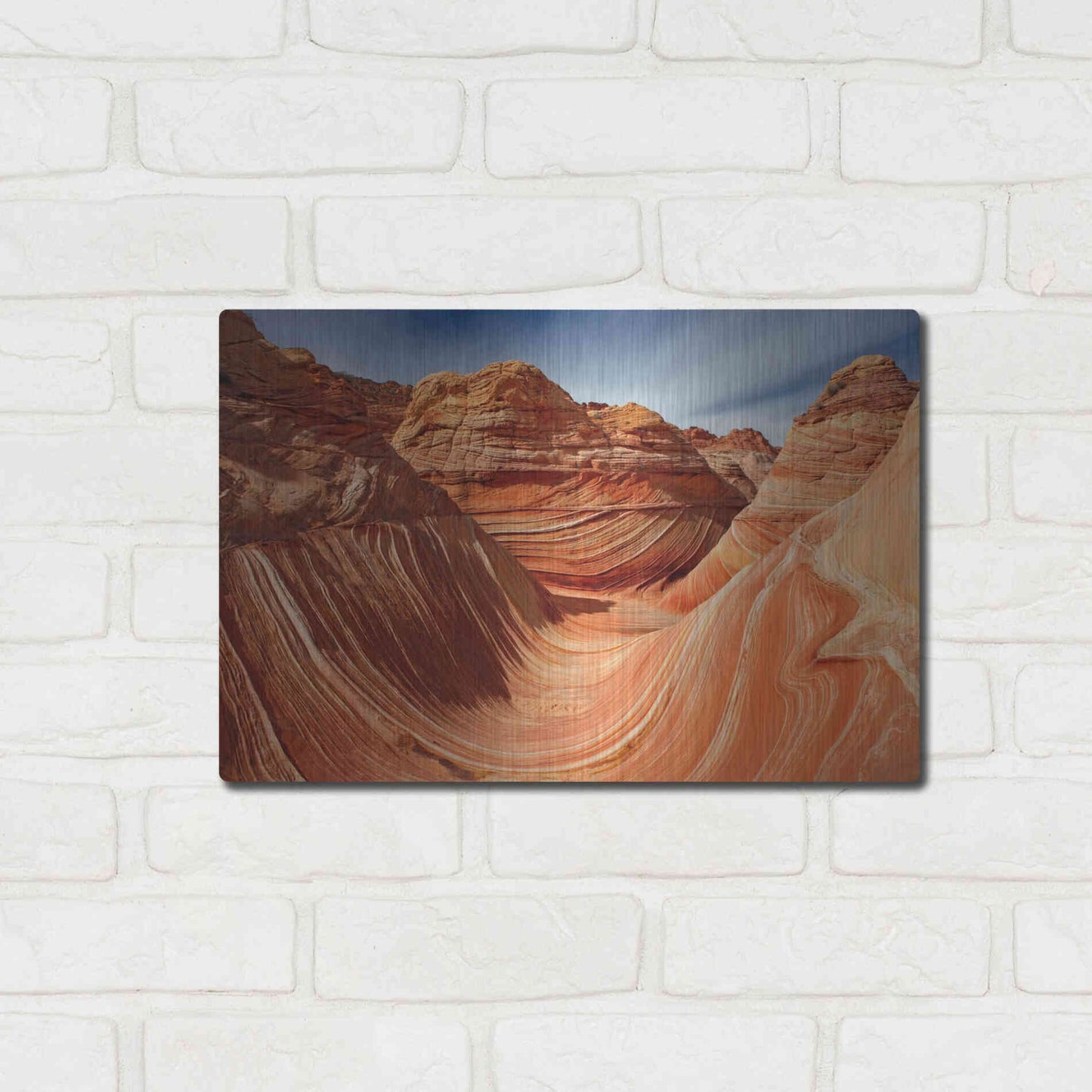 Luxe Metal Art 'The Wave Classic View' by Mike Jones, Metal Wall Art,16x12