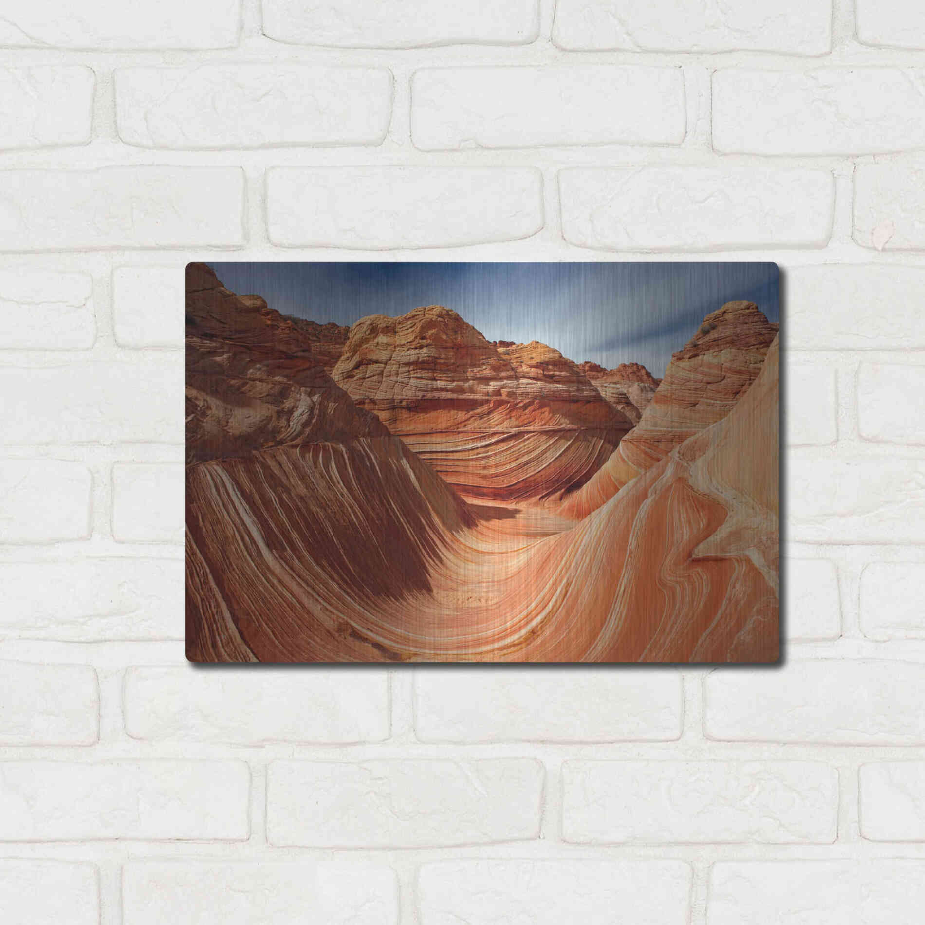 Luxe Metal Art 'The Wave Classic View' by Mike Jones, Metal Wall Art,16x12