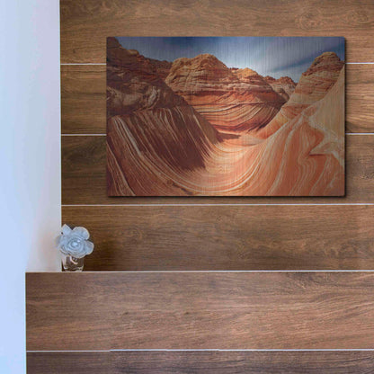 Luxe Metal Art 'The Wave Classic View' by Mike Jones, Metal Wall Art,16x12