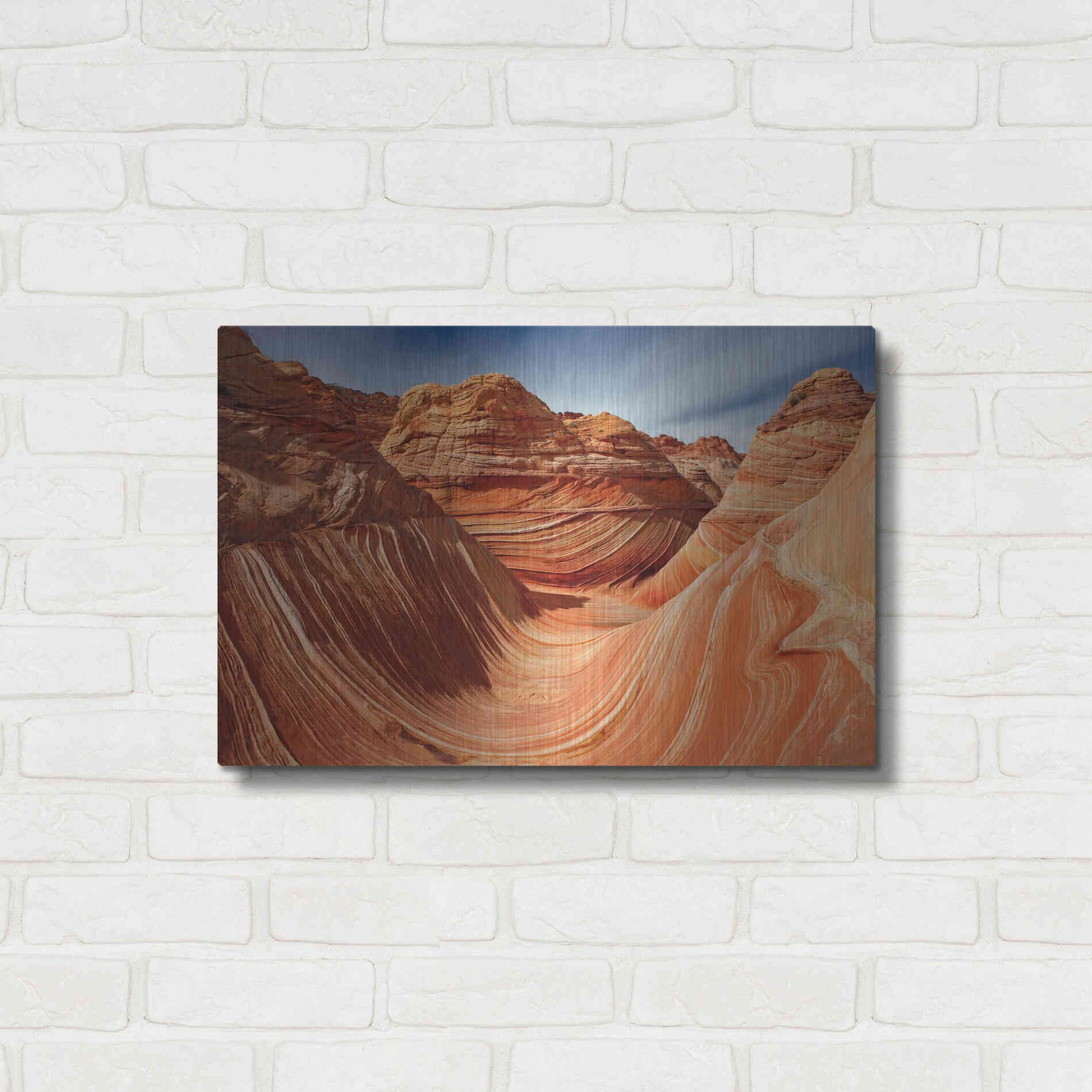 Luxe Metal Art 'The Wave Classic View' by Mike Jones, Metal Wall Art,24x16
