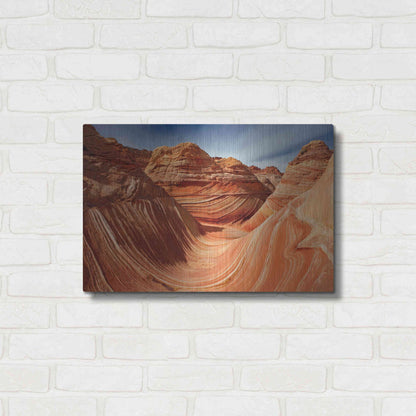 Luxe Metal Art 'The Wave Classic View' by Mike Jones, Metal Wall Art,24x16
