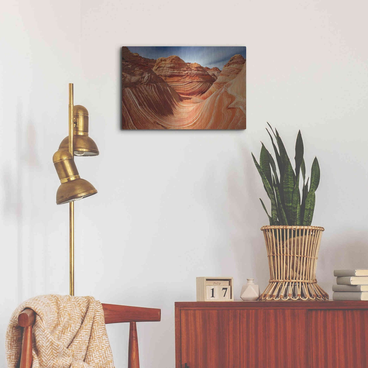 Luxe Metal Art 'The Wave Classic View' by Mike Jones, Metal Wall Art,24x16