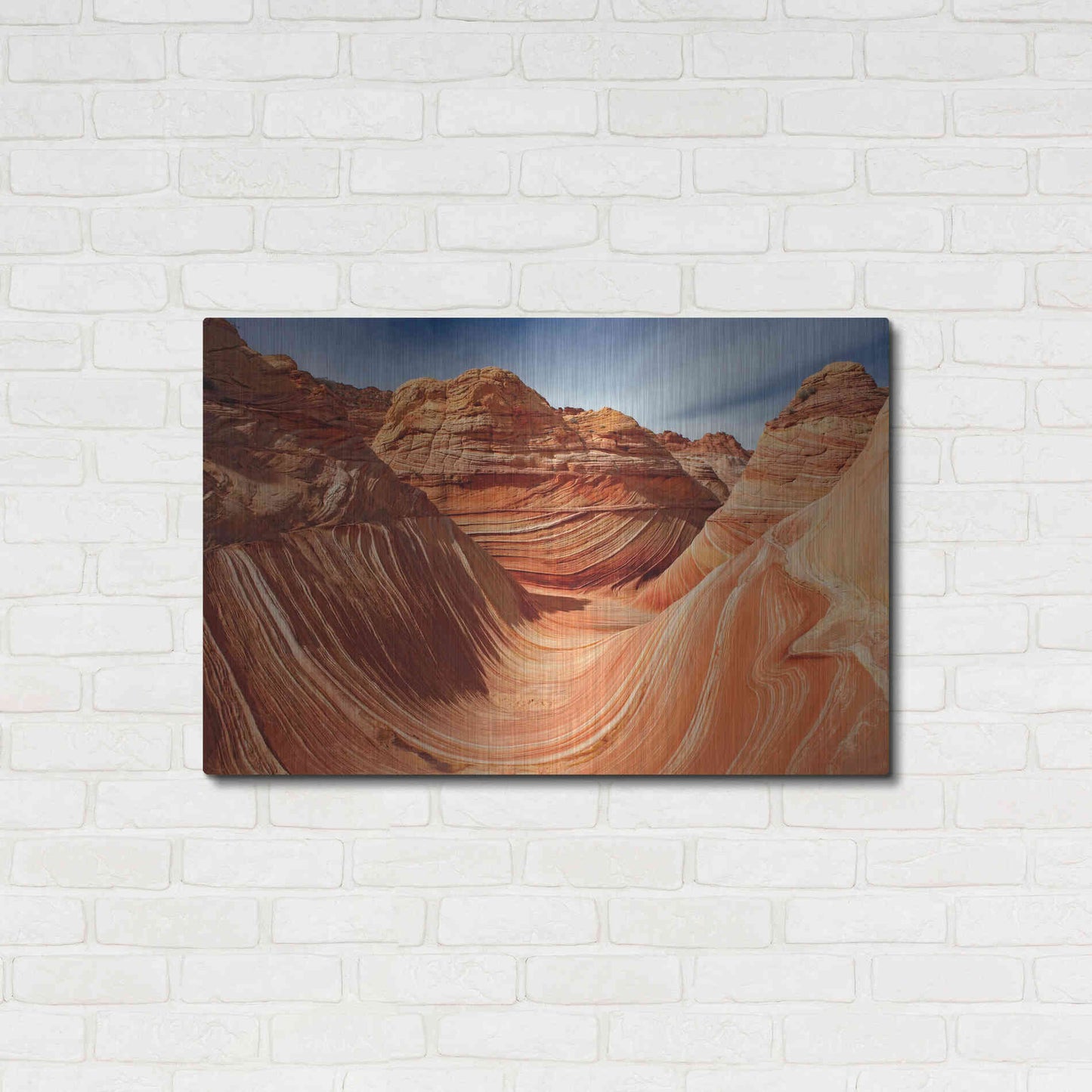 Luxe Metal Art 'The Wave Classic View' by Mike Jones, Metal Wall Art,36x24