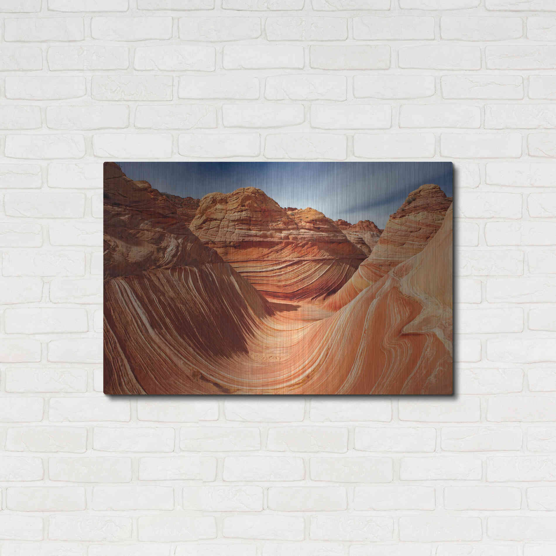 Luxe Metal Art 'The Wave Classic View' by Mike Jones, Metal Wall Art,36x24