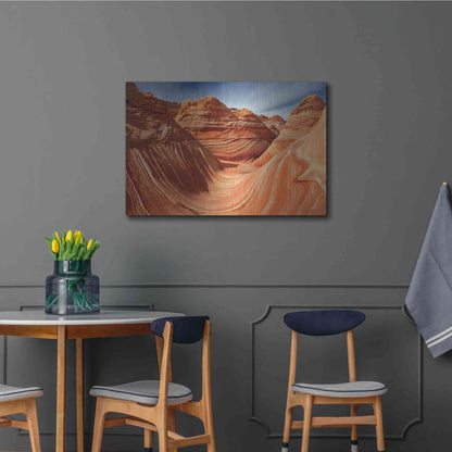 Luxe Metal Art 'The Wave Classic View' by Mike Jones, Metal Wall Art,36x24