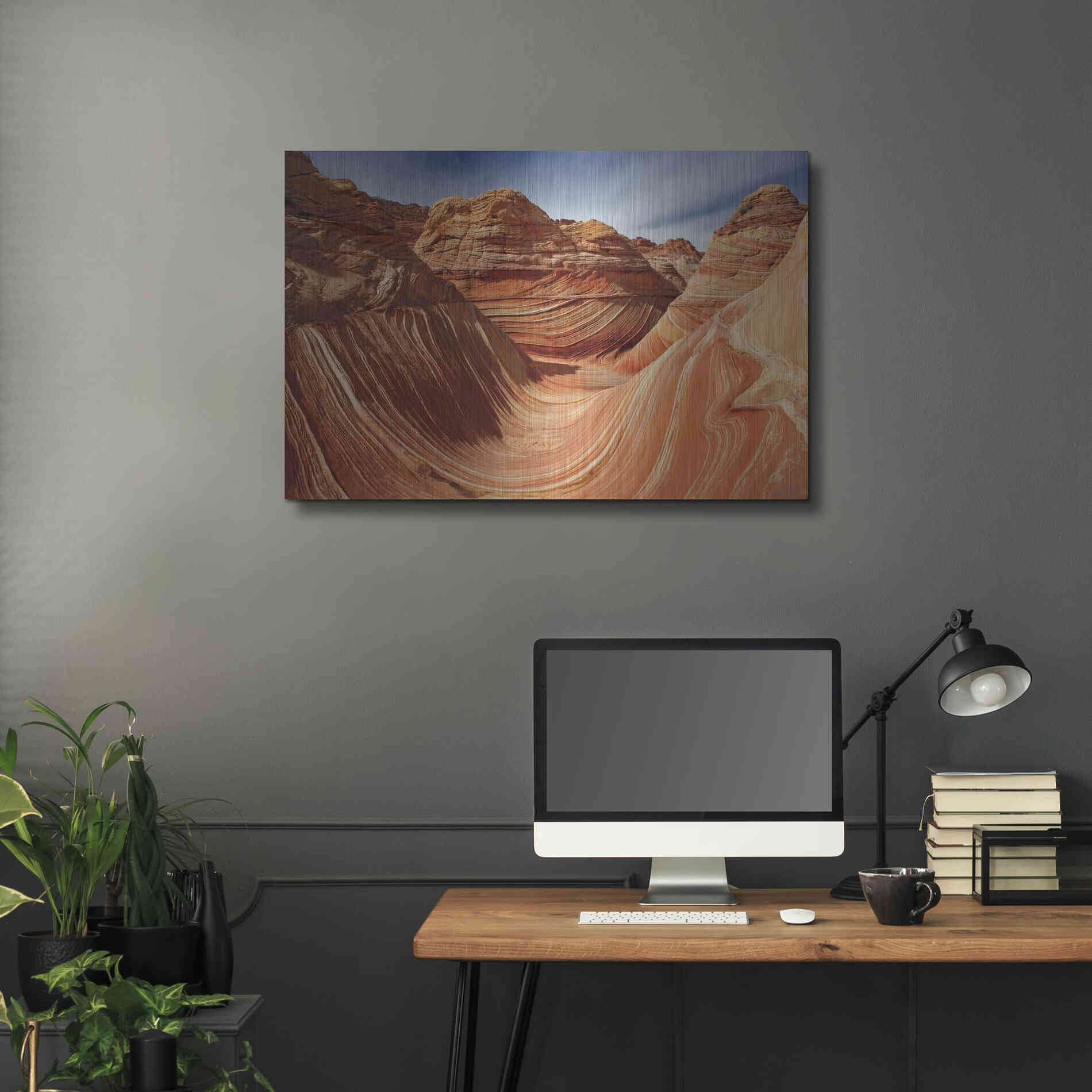 Luxe Metal Art 'The Wave Classic View' by Mike Jones, Metal Wall Art,36x24