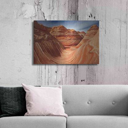 Luxe Metal Art 'The Wave Classic View' by Mike Jones, Metal Wall Art,36x24