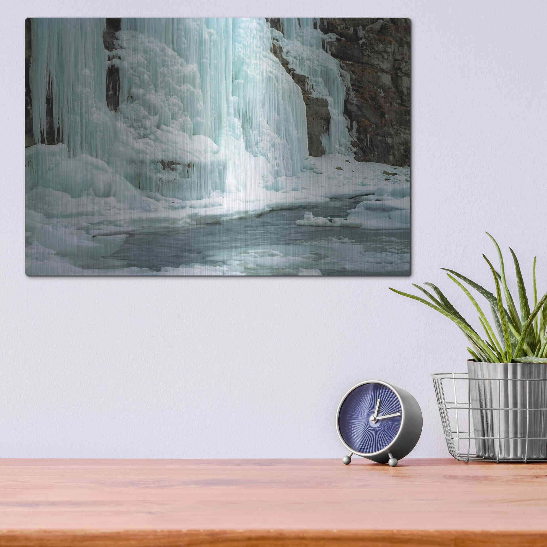 Luxe Metal Art 'Worlds End' by Mike Jones, Metal Wall Art,16x12