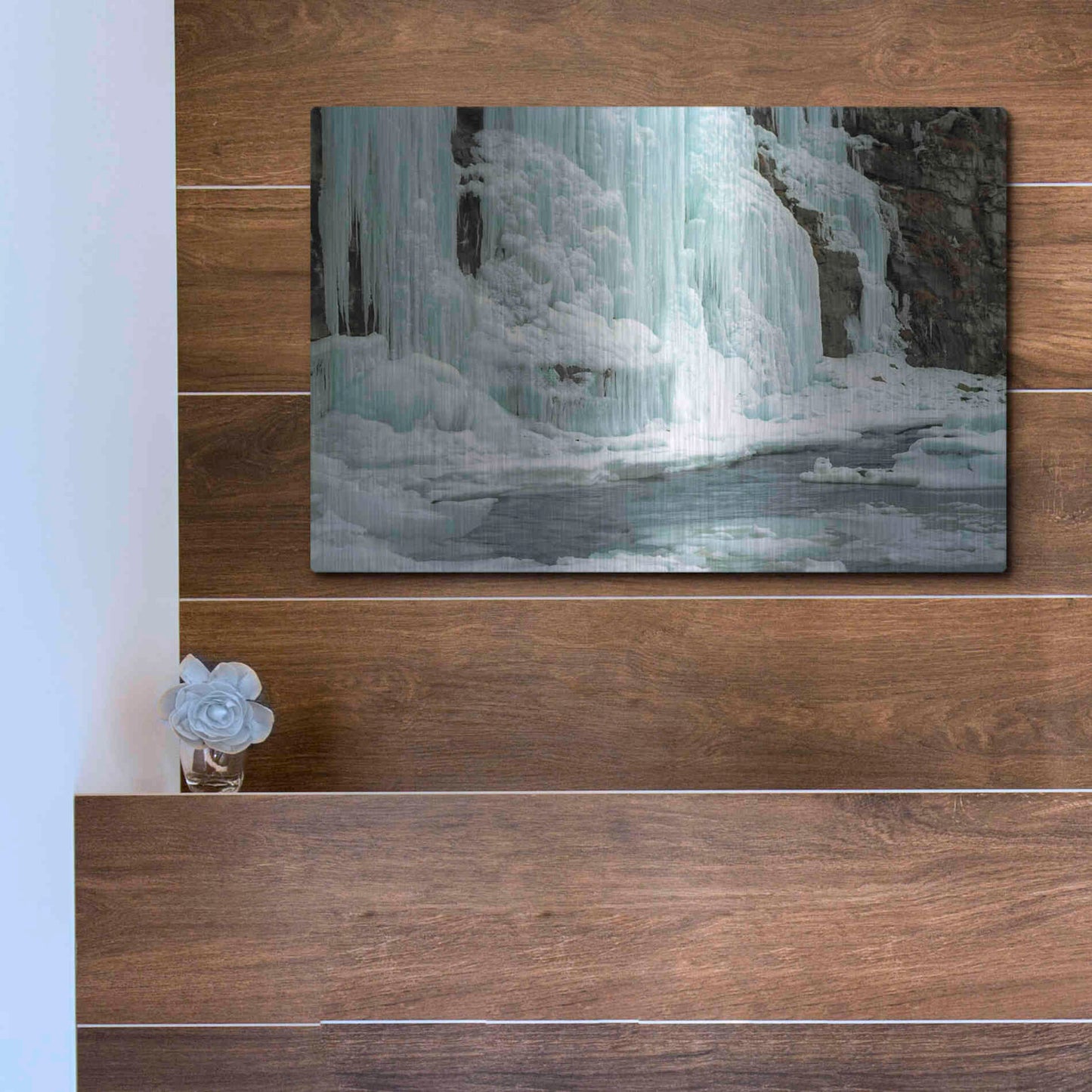 Luxe Metal Art 'Worlds End' by Mike Jones, Metal Wall Art,16x12