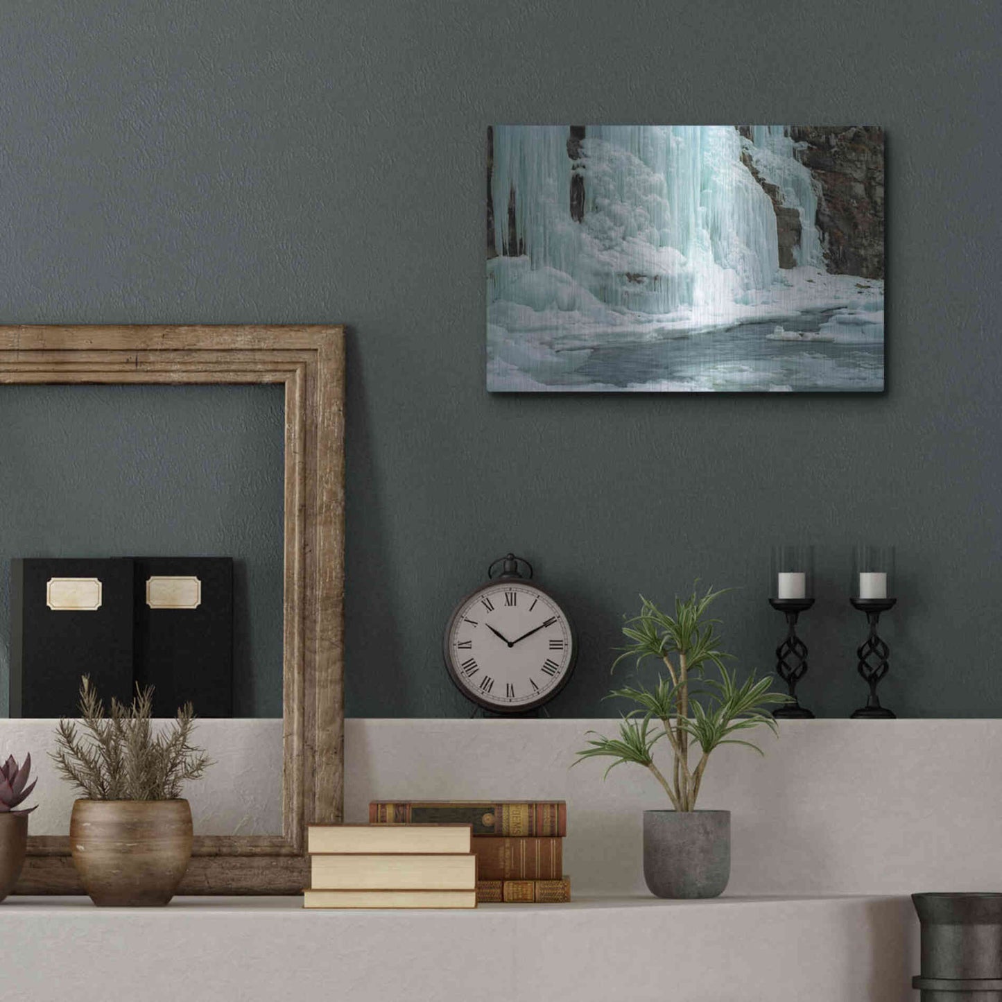 Luxe Metal Art 'Worlds End' by Mike Jones, Metal Wall Art,16x12