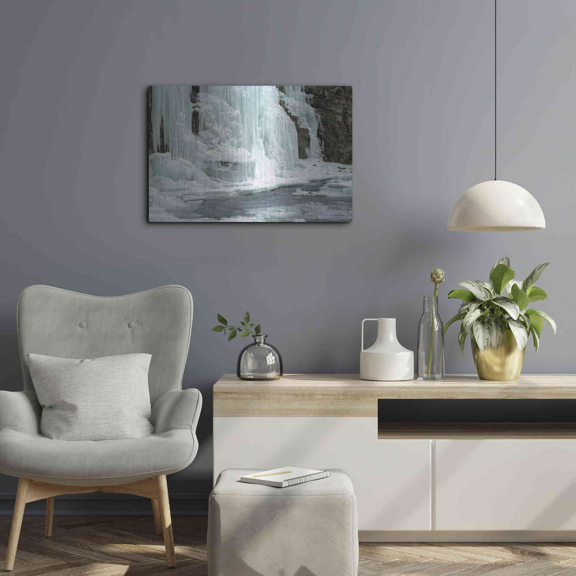 Luxe Metal Art 'Worlds End' by Mike Jones, Metal Wall Art,24x16