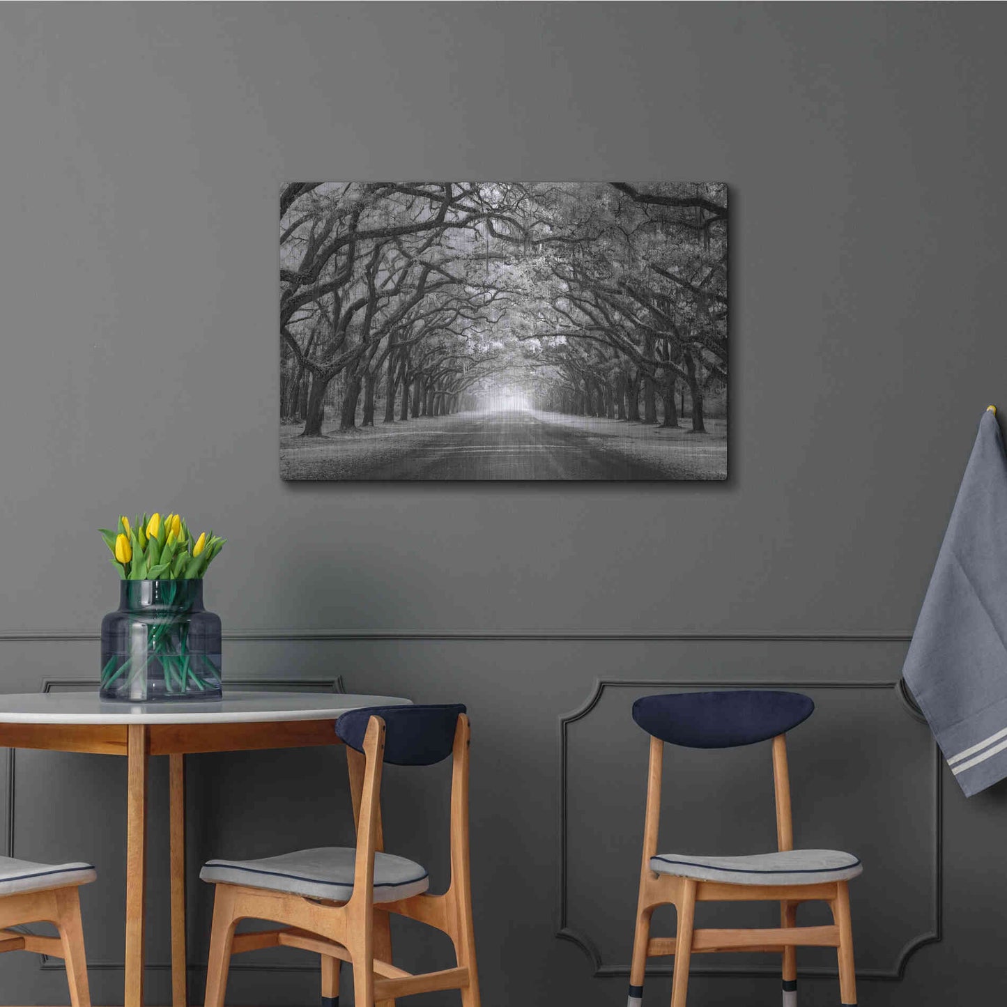 Luxe Metal Art 'Wormsloe Inf Light' by Mike Jones, Metal Wall Art,36x24