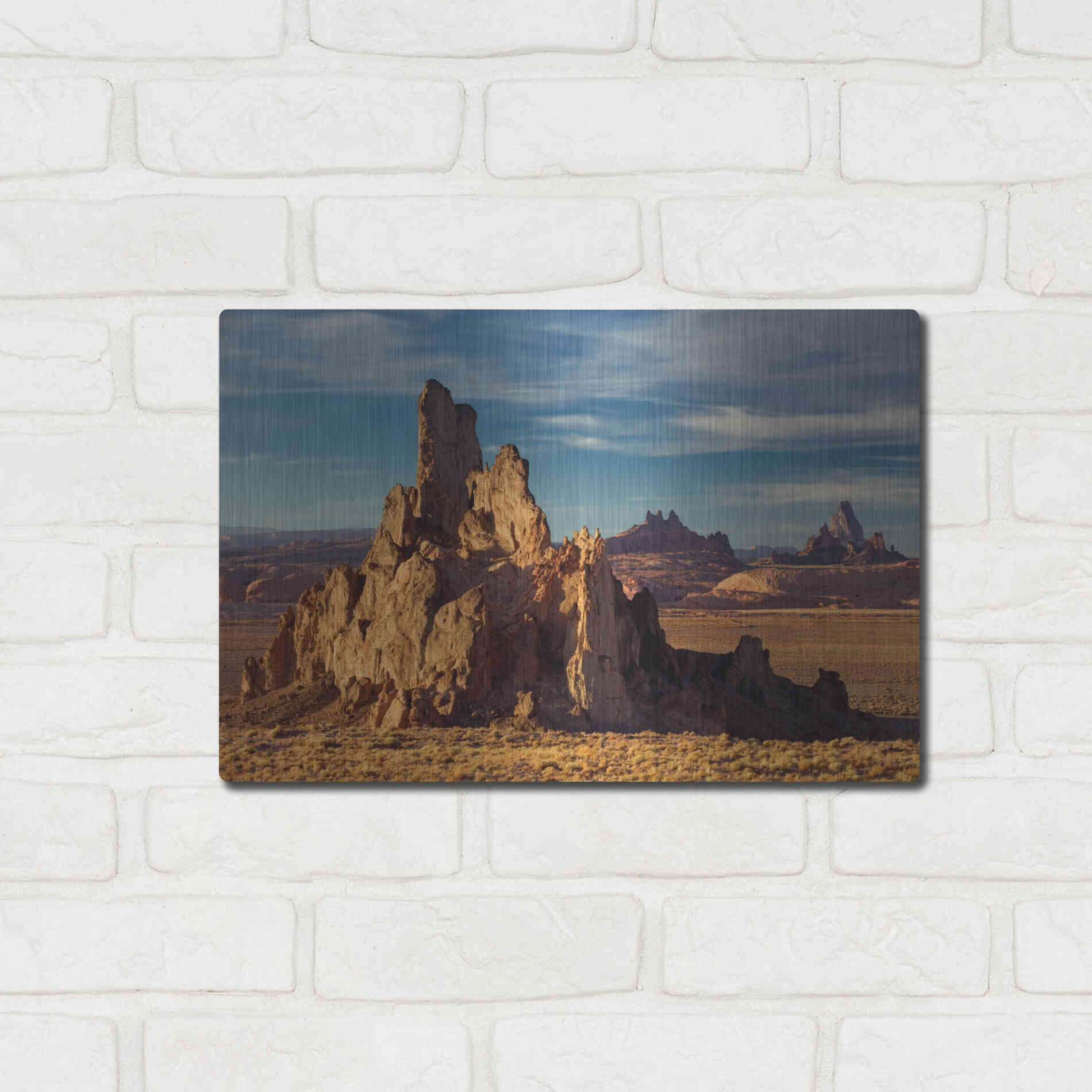 Luxe Metal Art 'Agathia Peak Rock' by Mike Jones, Metal Wall Art,16x12